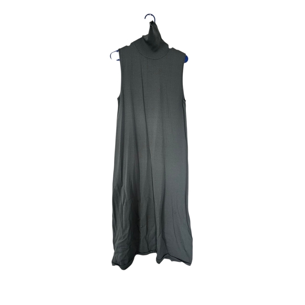 Vaara Women's Dark Green Maxi Sleevless Turtlneck Knir Dress Size M